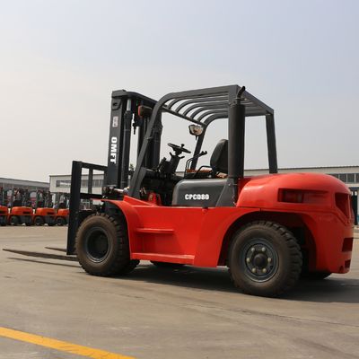 8 Ton Diesel Forklift with Automatic Transmission Solid Tyre and Ce ISO SGS Standard