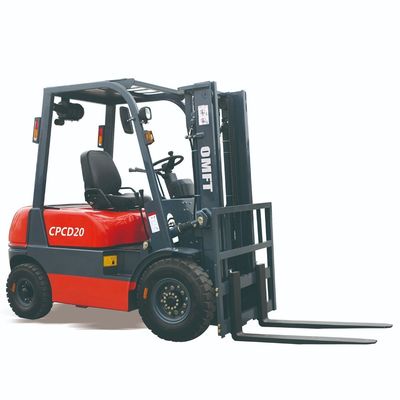 Steel and Rubber 2 Ton Diesel Forklift Truck with 4.5m Three Stage Full Free Mast