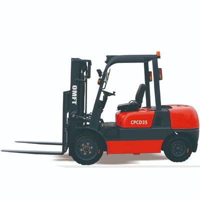 3.5 T Diesel Forklift Truck with 5.5m 5500mm Mast Triplex Free Lift Standard Ce ISO SGS