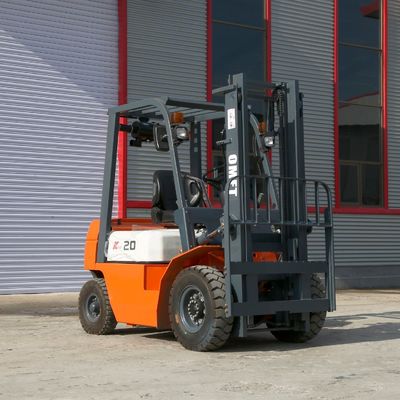 2 Ton Diesel Forklift Truck with 4.5m 4500mm Three Stage Full Free Mast Triplex Full Free Mast