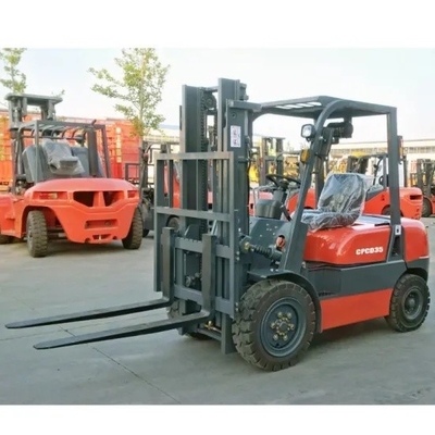CPCD 3.5 Ton Steel Rubber Manual Transmission Diesel Forklift with Isuzu C240 Engine