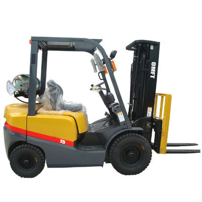 CPQY15 Gasoline Lp Gas Dual Fuel Forklift Trucks with Side Shift Solid Tyre Nissan Forklift Duplex Triplex Full Free Mast