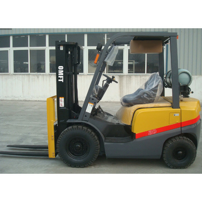 2 Ton 4-Wheel Gasoline LPG Hydraulic Lifter Truck Forklift with Intelligent Battery and Charger