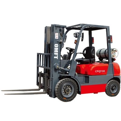 3t LPG/Gasoline or Double Fuel Forklift with Side Shift Cabin Solid Tire EPA Certificated