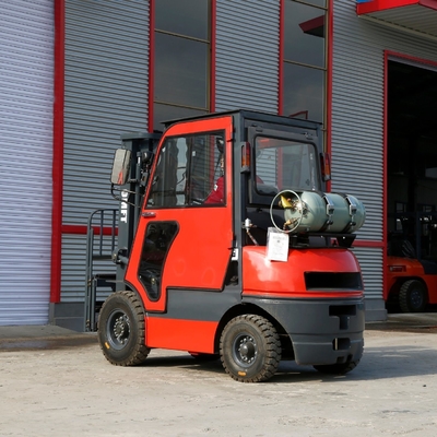 3t LPG/Gasoline or Double Fuel Forklift with Side Shift Cabin Solid Tire EPA Certificated