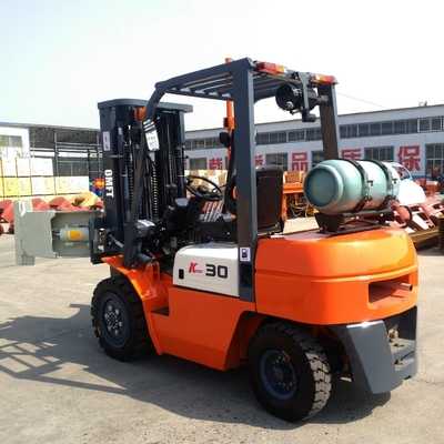 2.5 Ton Gasoline/LPG Forklift with Chinese Engine 4500mm Triplex Mast Side Shift Solid Tyres