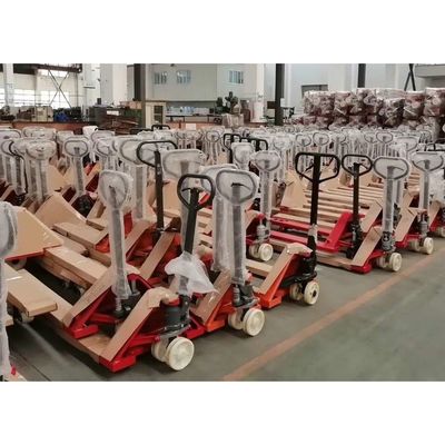 2.0 T Red Steel and Rubber Hand Pallet Jack for Heavy Duty Warehouse Material Transport