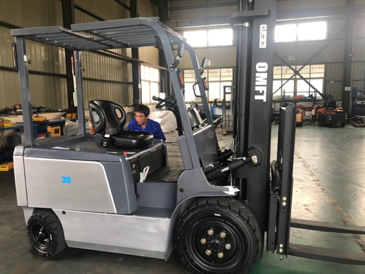 4345mm Min Right Angle Aisle Width 4ton Electric Forklift Truck with Curtis Battery