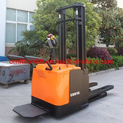 2 Ton Cdd20 EPS Stand-on Full Electric Battery Pallet Stacker Truck with ISO and CE
