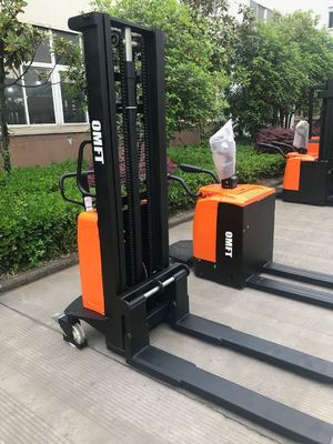 1.0 T Battery Operated Pallet Stacker Fork Lift Ce ISO SGS Standard with Free Charger