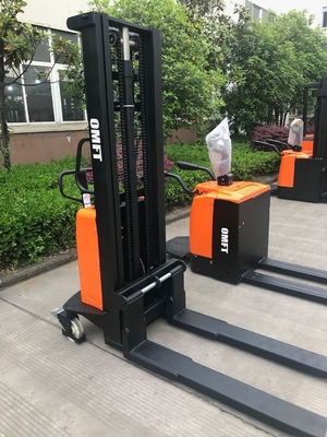 1 T Powered Stacker Semi Electric Pallet Stacker with Minimum Turning Radius of 1350mm