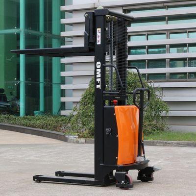1 Ton Hydraulic Electric Pallet Stacker Semi-Electric Battery Operated Stacker Jack