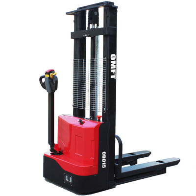 1.5ton 1.5t Self Load Unload Electric Pallet Stacker Supply Gradeability 5% steel PU