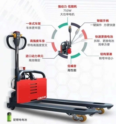 Omft 1.5t 1.6t 2t Mini Electric Pallet Truck with 24V Lithium Battery