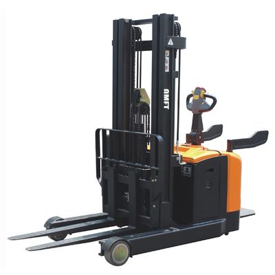 Electric Stand-on Reach Stacker with Steel and PU Materials 2 Ton Load Capacity