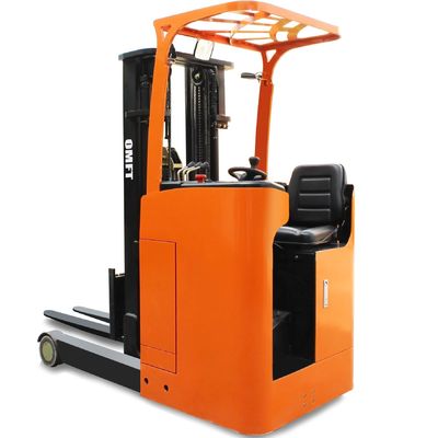 2 Ton Electric Reach Stacker with 5500mm Lifting Height 5.5m Mast Pallet Stacker Truck