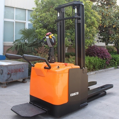 Electric Stacker Battery Pallet Stacker with 2.0t Load Capacity and 4m Full Free Mast
