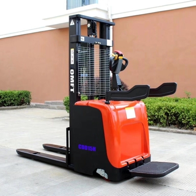 Ce Approved 1.5 Ton Full Electric Pallet Stacker with Maximum Running Speed of 5.5km/H