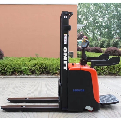1500kg Battery Operated Pallet Stacker with 3.5m Triplex and Free Lift Fork Lift