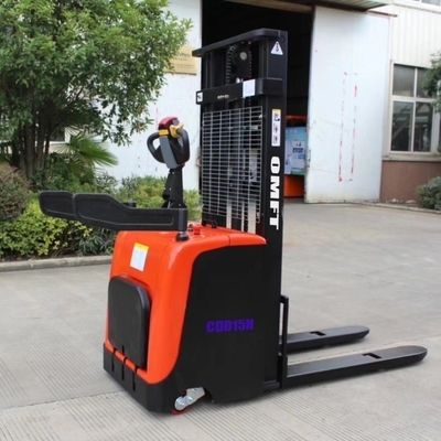 1500kg Battery Operated Pallet Stacker with 3.5m Triplex and Free Lift Fork Lift