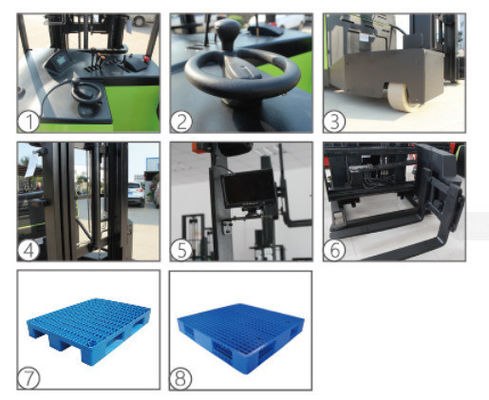 Vna Three Ways Pallet Stacker Narrow Aisle Forklift with Min. Width of 1600mm-1760mm
