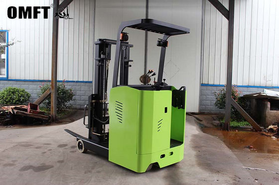 Lift Height 3000-6000mm Electric Walk-Behind Double Scissor Forks Reach Forklift Truck