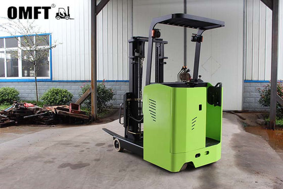 Lift Height 3000-6000mm Electric Walk-Behind Double Scissor Forks Reach Forklift Truck