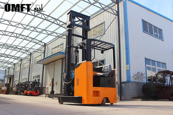 Electric Reach Truck Pallet Stacker Seated Type Reach Forklift for Material Handling