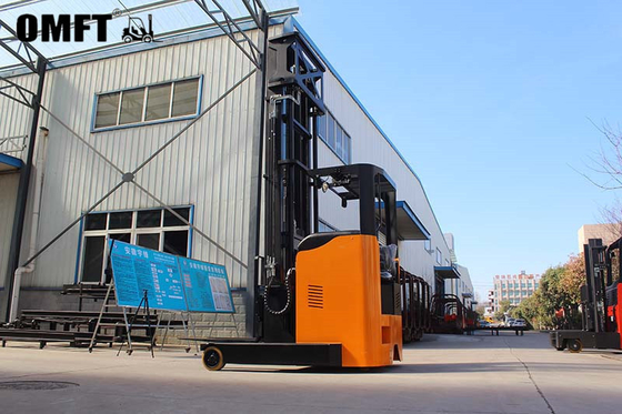 Electric Reach Truck Pallet Stacker Seated Type Reach Forklift for Material Handling
