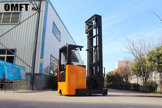 Electric Reach Truck Pallet Stacker Seated Type Reach Forklift for Material Handling