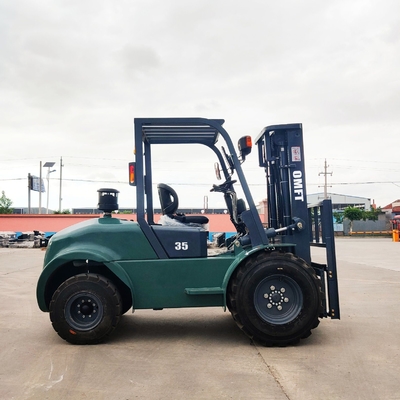 3.5ton Rough Terrain Diesel Forklift Truck Machine with Chinese Engine and 1070mm Fork
