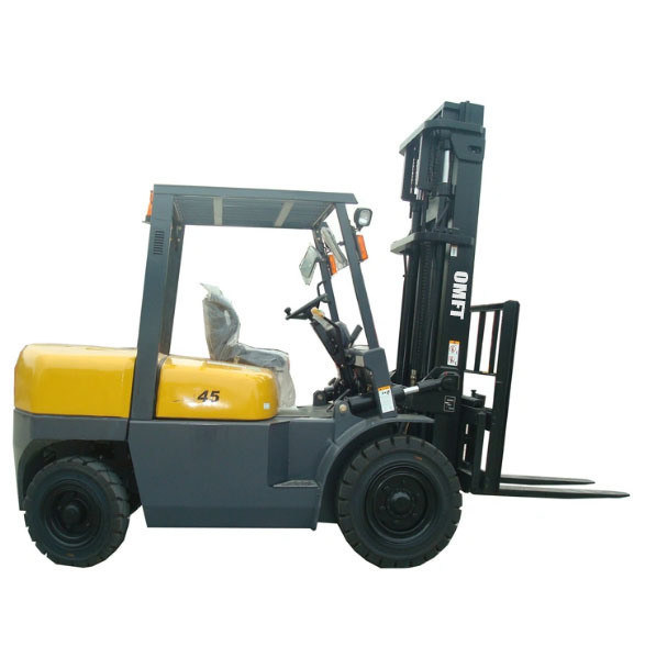 Japanese Isuzu Engine 4.5ton Diesel Forklift Truck with Duplex Triplex Mast and Clamp