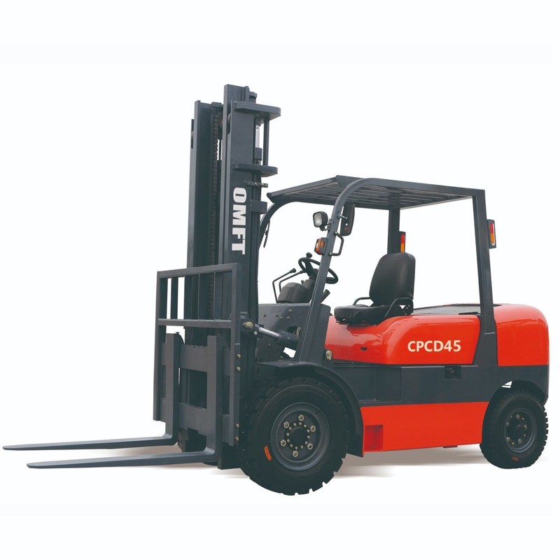 4.5t 4.5ton 4-Wheel Diesel Forklift Truck with Ce ISO SGS Standard OEM and Spare Parts