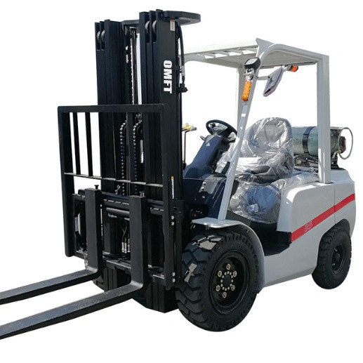 Steel Rubber Forklift Toyota Style Gasoline Lp Gas LPG Min. Turning Radius 2495mm