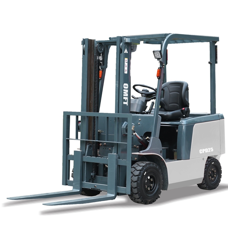 3m 2.5ton Four Wheels Battery Operation Electric Forklift with Curtis Control