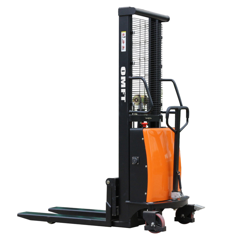 1 T Powered Stacker Semi Electric Pallet Stacker with Minimum Turning Radius of 1350mm