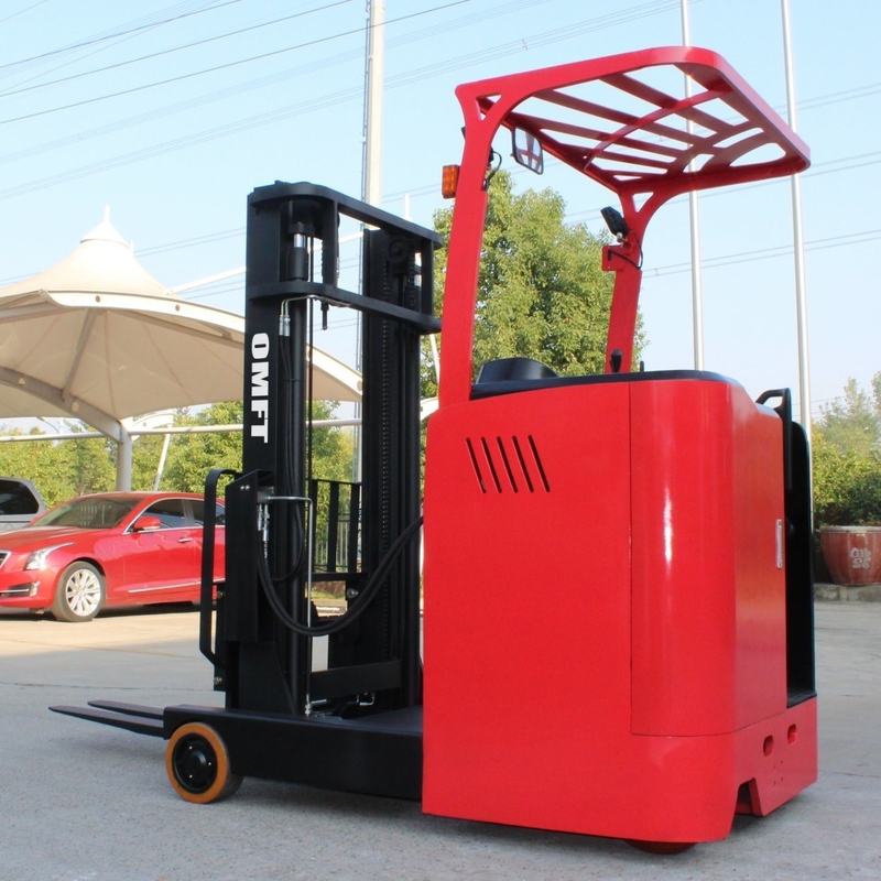 1500kg Seated Electric Reach Stacker Truck with 1.6m-7m Mast and Free Battery Charger